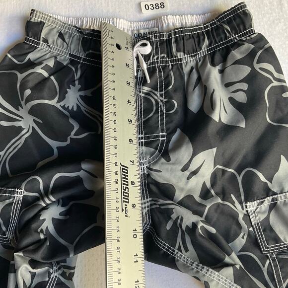 Old Navy Men’s Swimming Trunks size L, Gray Aloha Floral - Picture 5 of 10
